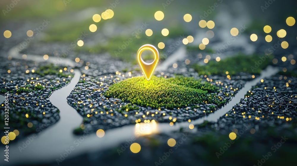 Poster 3d location pins a 3d location pin with a glowing effect, highlighting a specific location or point 
