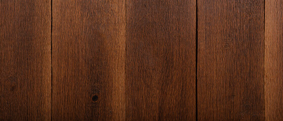 Obraz premium Smooth Dark Brown Wooden Surface with Natural Grain and Knots. Made with generative AI