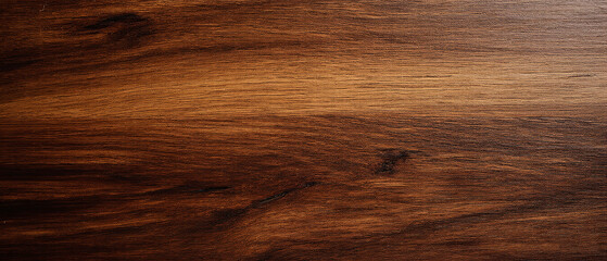 Naklejka premium Smooth Dark Brown Wooden Surface with Natural Grain and Knots. Made with generative AI