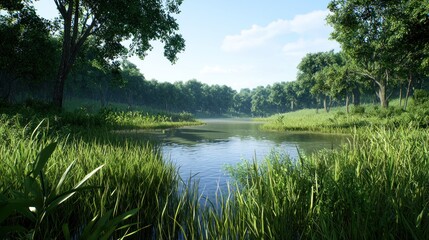 Peaceful Forest Lake