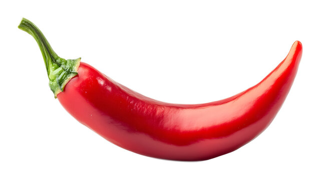 Fiery red chili pepper on a transparent background. isolated background.