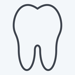 Icon Tooth. related to Healthcare symbol. line style. design editable