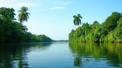 Serene Tropical River