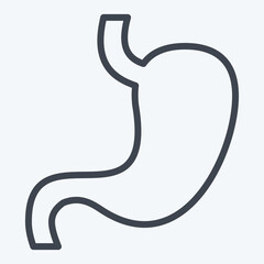 Obraz premium Icon Stomach. related to Healthcare symbol. line style. design editable