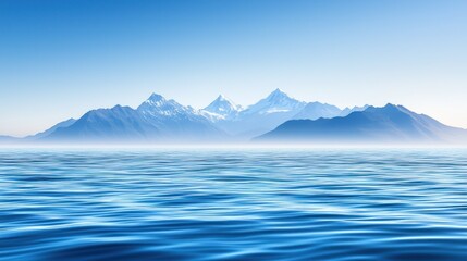 Serene Mountain Seascape