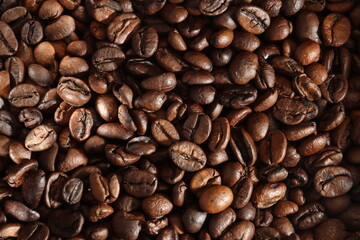 Coffee beans, coffee, texture, texture, pattern, background