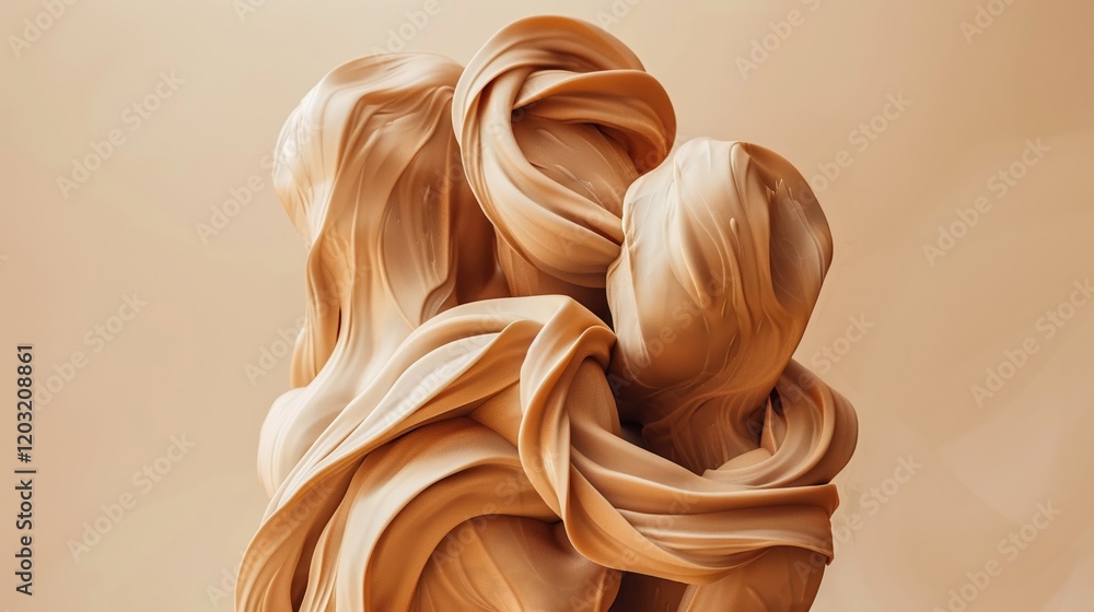 Fototapete design a collection of 3d clay renders that depict abstract representations of everyday objects and 