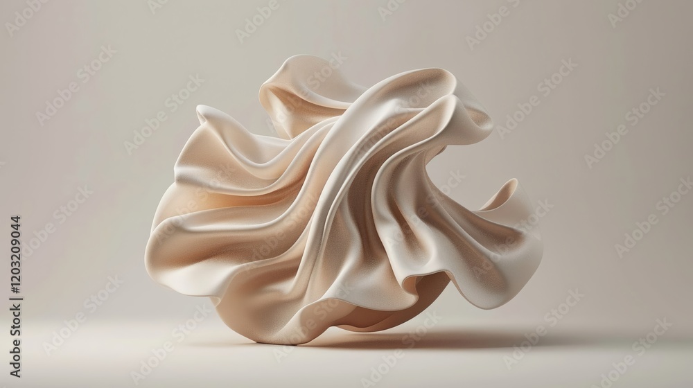 Fototapete design a collection of 3d clay renders that depict abstract representations of everyday objects and 