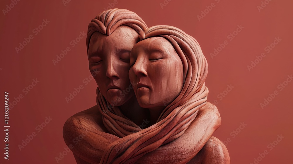 Fototapete design a collection of 3d clay renders that depict abstract representations of everyday objects and 