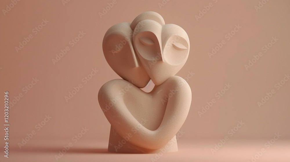 Poster design a collection of 3d clay renders that depict abstract representations of everyday objects and 