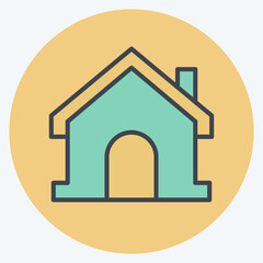 Icon Address. related to Healthcare symbol. color mate style. design editable