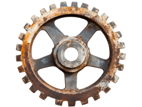 Isolated Rusty Metal Gear