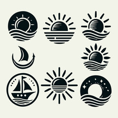 simple beach icon. awesome beach icon art. simple beach vector