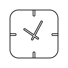 clock lineal icon with white background vector stock illustration