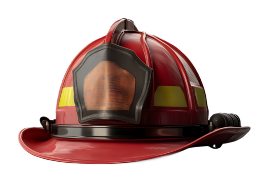 Fireman�s hat on a transparent background. isolated background.