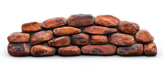 Obraz premium A stack of naturally weathered stones arranged in a rustic pattern for decorative use.