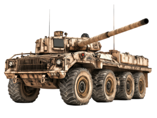 Isolated Wheeled Armored Military Vehicle