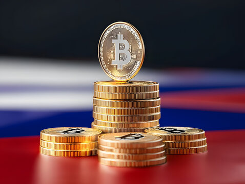 Baht currency sign money exchange gold cash coin on 3d Thailand flag background global financial thb symbol. Wealth business finance economy banking investment savings profit rate value price budget.