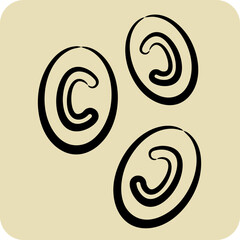 Icon Red Blood Cells. related to Healthcare symbol. hand drawn style. design editable