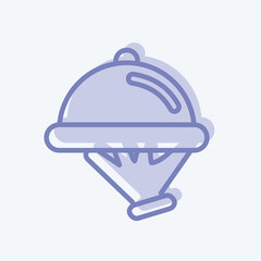 Icon Food Delivery. suitable for education symbol. two tone style. simple design editable