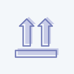 Icon This Side Up. suitable for education symbol. two tone style. simple design editable
