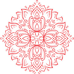 Beautiful flower art and mandala vector design