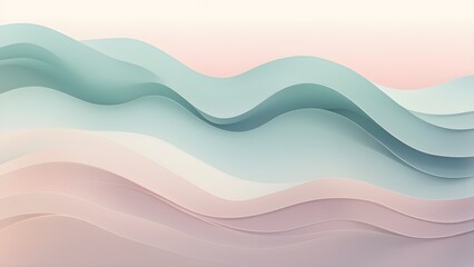 Abstract pastel-colored wavy layers create a calming and elegant background.