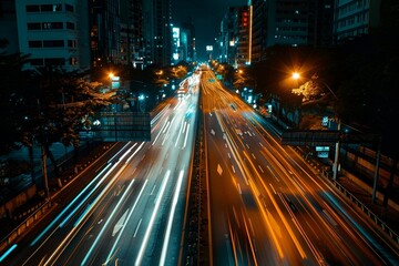 Obraz premium traffic at night