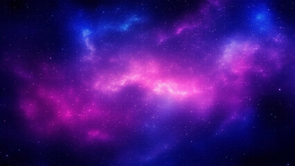 Create a vibrant cosmic background with a starry sky, glowing nebula clouds, and a smooth purple, pink, and blue gradient. Highlight a serene and limitless atmosphere with imaginative design.