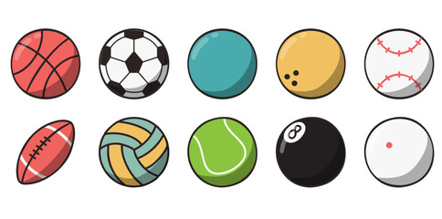 Obraz premium Sport Ball Simple Set