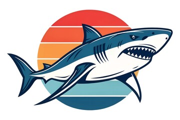 Obraz premium Graphic depiction of a shark 