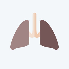 Icon Lung. related to Healthcare symbol. flat style. design editable