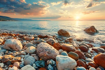 Obraz premium beach at sunset