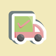Sticker Shipment. suitable for education symbol. simple design editable