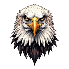 Fototapeta premium Bold Tattoo Style American Bald Eagle Illustration