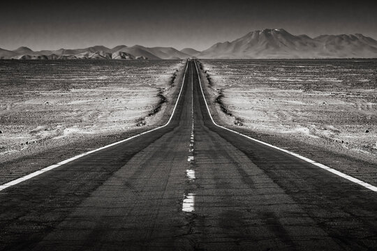 infinite roads in atacama desert