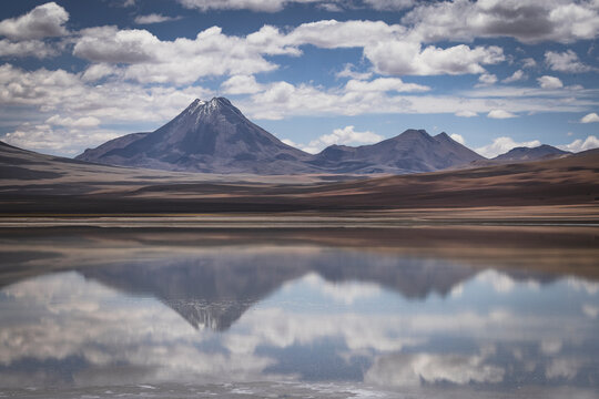 Serene desert landscape with reflections - Powered by Adobe
