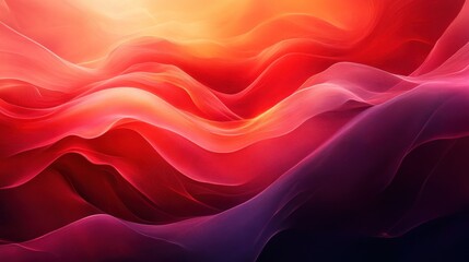 Fototapeta premium Abstract waves of vibrant red and orange hues flowing seamlessly, creating a dynamic visual experience