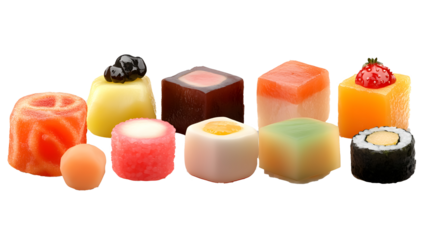 Flavorful Japanese dish on a transparent background. isolated background.