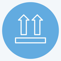 Icon This Side Up. suitable for education symbol. blue eyes style. simple design editable