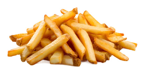 Flavorful loaded fries isolated on a transparent background