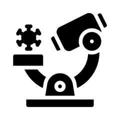 microscope glyph icon