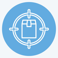Obraz premium Icon Parcel Tracking. suitable for education symbol. blue eyes style. simple design editable