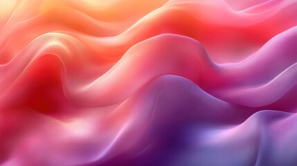 Fototapeta premium Abstract colorful waves of fabric flowing gently, creating a soft and dreamy atmosphere