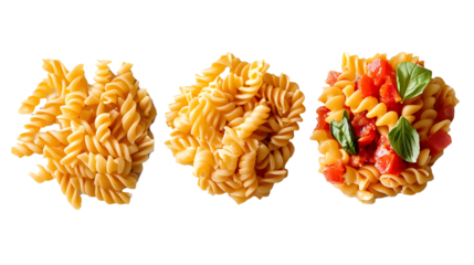 Flavorful pasta delight isolated on a transparent background