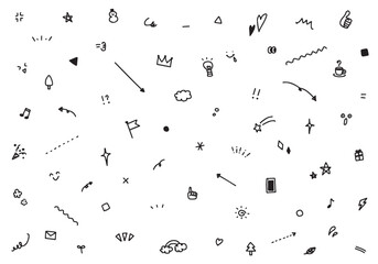 手書き風の装飾アイコンセット