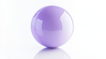 Obraz premium A pastel lavender balloon with a reflective surface and smooth textures, isolated on white