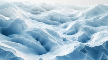 Abstract Glacial Landscape: A Serene Digital Art Piece