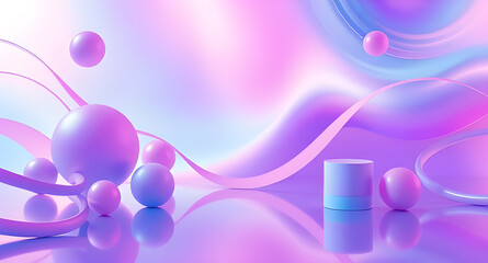  A Futuristic Abstract 3D Background with Vibrant Gradients and Dynamic Shapes
