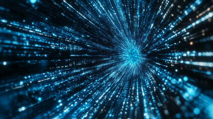 Futuristic Cyberspace Data Flow